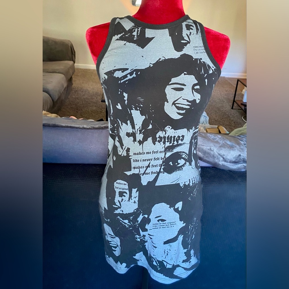 Edikted High Neck Face Dress